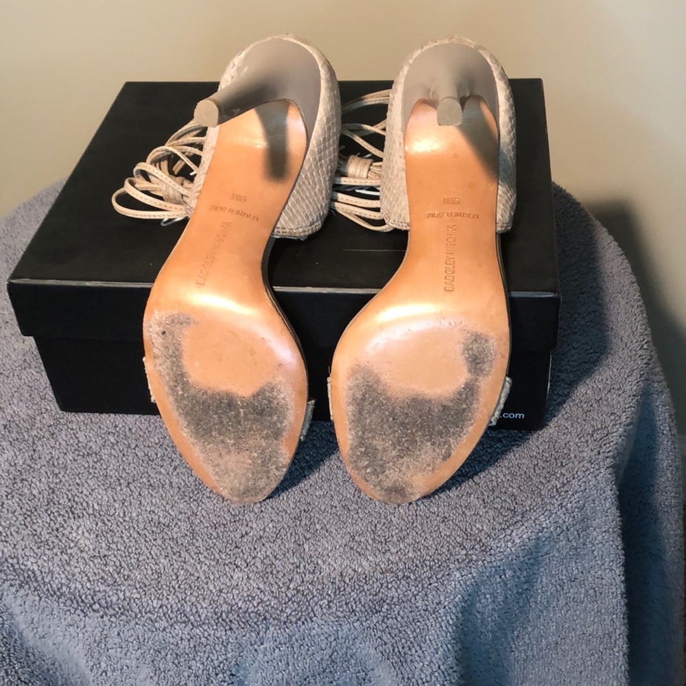 Badgley Mischa Maren Grylea strappy 4 inch heels - Picture 3 of 5